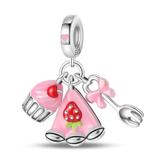 Pattycake Charm Sterling Silver S925 Dessert Fork