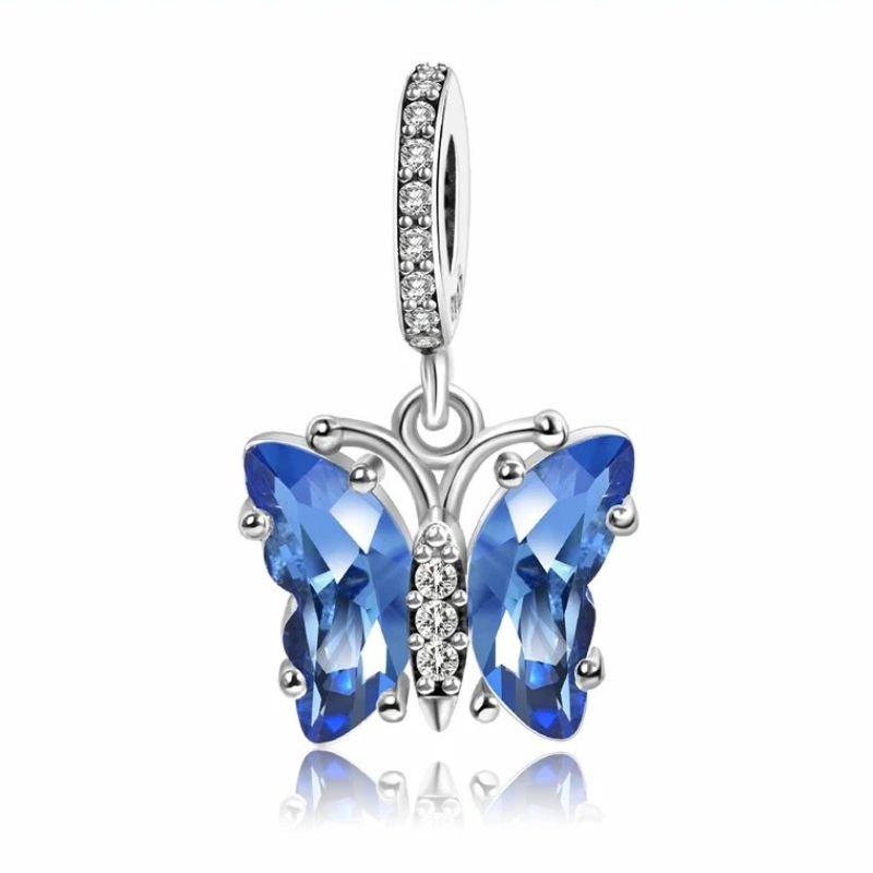 Blue butterfly charm discount