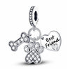 Best Friend Charm Pawprint Dog Bone