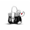 Black Bag Charm Shopping Accessories Love Heart