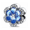 Blue Flower Charm Clear Gems Favorite Color