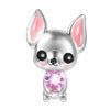 Pink Ear Chihuahua Charm Dog Love Heart