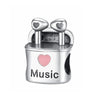 Earbuds Case Charm Music Love Heart Pink