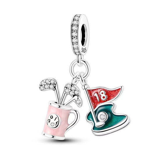 Golf Course Hole 18 Charm Clubs Sport