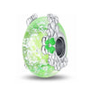 Green Clover Charm Luminous Glass Bead