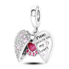 Hidden Pawprint Charm Love Heart Pink Meaningful Note