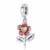 I Love You Flower Charm Yellow Love Heart