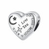 Love You to the Moon and Back Charm Couple Love Heart