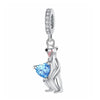 Meekat Charm Blue Love Heart Desert Wildlife