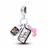 Mobile Phone Charm Watch Earphones Pink Cat