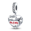 Mom Charm Love Heart Mother's Day Red