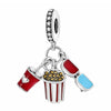 Movie Night Charm Popcorn Glasses Drink Movies