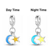 Moon and Star Charm Night Sky Glow in the Dark