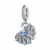 Peacock Charm Blue Bird Feathers