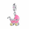 Pink Baby Pram Charm Girl Baby Shower