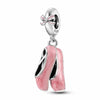 Pink Ballerina Shoes Charm Pink Bow Dancer