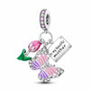 Pink Purple Butterfly Charm Tulip Gift for Mother