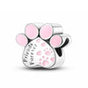 Pink Pawprint Charm Friends Forever Pet Cat Dog