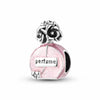 Pink Perfume Bottle Charm Floral Lid Beauty