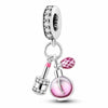 Pink Puff Perfume Bottle Charm Lipstick Beauty