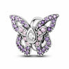 Purple Butterfly Charm Pink Insect