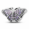 Purple Butterfly Charm Three Tone