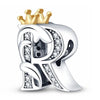 R Letter Charm Initial Crown Alphabet