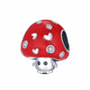 Red Mushroom Charm Facial Expression Love Heart