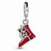 Red Snow Boot Charm Winter Snowflake