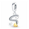 S Initial Charm Alphabet Letter Love Heart