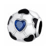 Soccer Charm Blue Love Heart Sport Football