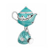 Teapot Charm Blue Teacup Morning Tea Afternoon