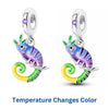 Colorful Chameleon Charm Blue Purple Green Yellow Lizard