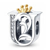 U Letter Charm Initial Crown Alphabet