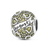 August Charm Yellow Love Hearts Birthday Month