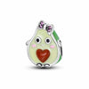 Avocado Charm Heart Shape Seed Pink Green Brown