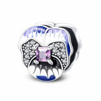 Blue Flower Charm Pansy Heartsease Purple
