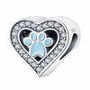 Blue Pet Pawprint Charm Dog Cat Love Heart