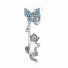 Blue Butterfly Charm Dangling Cat Pet Blue