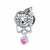 Clown Charm with Pink Love Heart Circus Show