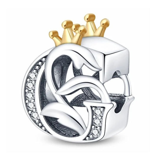 G Letter Charm Initial Crown Alphabet