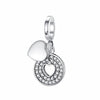 Love Heart Circle Charm Dangling