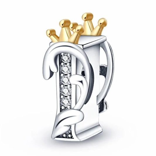 I Letter Charm Initial Crown Alphabet