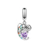 Chameleon Charm Lizard Purple Love Heart