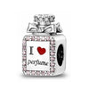 I Love Perfume Silver Charm Pink Bottle Beauty Accessories