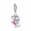 Love Couple Charm Pink Heart Hugging