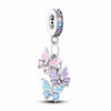 Pink Purple Blue Butterfly Charm Gemstones 925 Sterling Silver