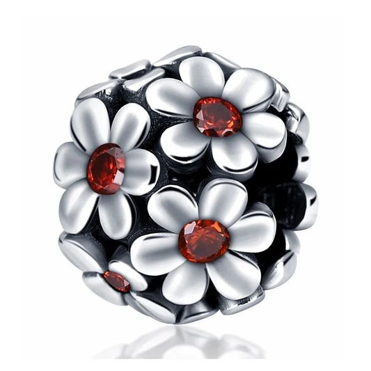 Red Centre Flower Charm Pretty Garden Flowers