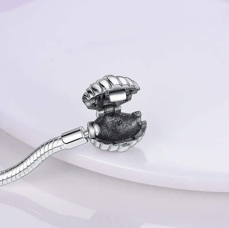 Beach Sterling Silver Plated Charm Bracelet with Clam Clasp Ocean Sealife