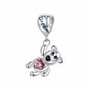 Dream Teddy Bear Charm Pink Love Heart